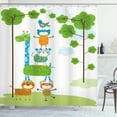 thumbnail image 1 of Ambesonne Cartoon Shower Curtain, Funny Jungle Creatures, 69"Wx70"L, Green Blue Orange, 1 of 3