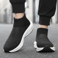 thumbnail image 6 of Men's Sock Style Shoes Slip‑On Knit Upper Casual Sneakers with Layered Midsole for Daily Walking and Casual Everyday Activities, 6 of 6