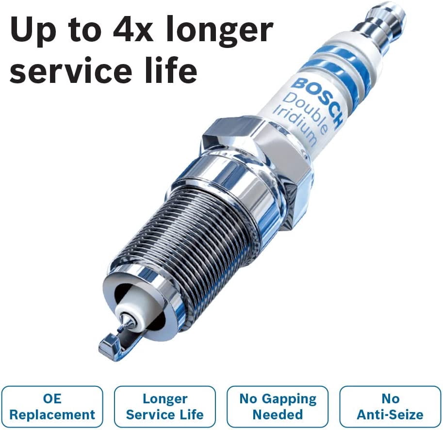 Bosch 96337 OE Fine Wire Double Iridium Spark Plug (4 Pack)