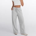 thumbnail image 4 of SUNBS 3 Packs Wide Leg Sweatpants Womens Cargo Pants Baggy Lounge Casual Pants Drawstring Sweat Pants with Pockets, 4 of 6