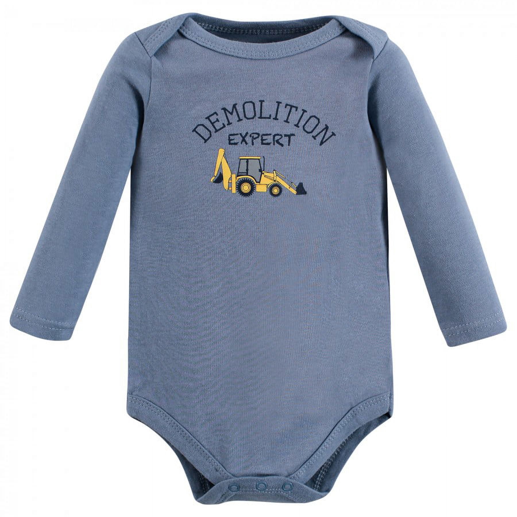 Hudson Baby Cotton Long-Sleeve Bodysuits, 5-Pack, Newborn- 24 Months