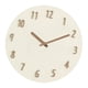 thumbnail image 4 of Reloj colgante redondo de movimiento silencioso con números de madera 3D, reloj de pared para Blanco, 4 of 8