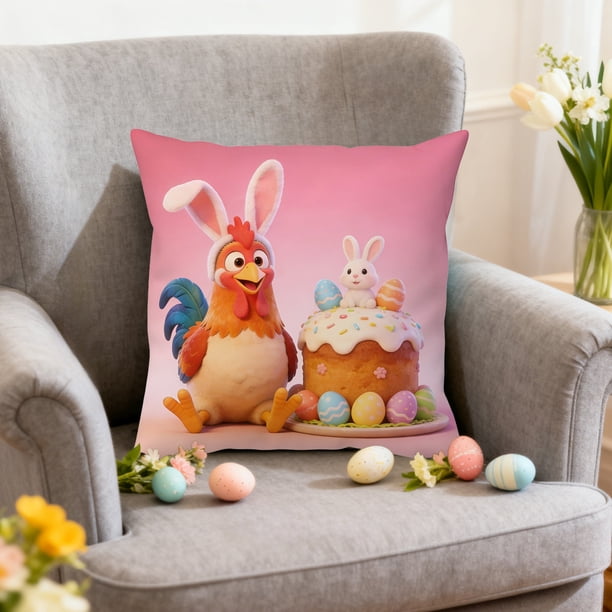 Funda de cojín decorativa con estampado animal para sofá | Funda de almohada cuadrada de nailon suave | Decoración para el hogar, sala de estar y dormitorio