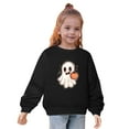 thumbnail image 4 of Odeerbi Kids Boys Girls Halloween Ghost Crewneck Sweatshirts Fall Winter Cotton Sweatshirt Kids Kids Cute Solid Color Halloween Print Long Sleeve Sweatshirts Top Kids Clothes Black, 4 of 6