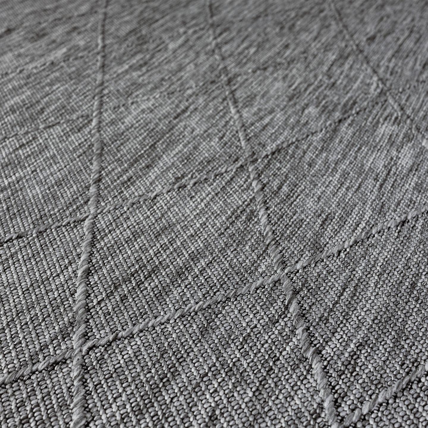 Luxe Weavers Non-Slip Washable Outdoor Gray 6x9 Area Rug, Modern Geometric Carpet
