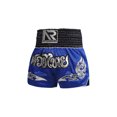 thumbnail image 6 of Raenseen Kids Boys Boxer Shorts Patchwork Metallic Embroidery Wide Waistband Side Slit Boxing B Blue L, 6 of 9