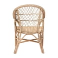 thumbnail image 4 of Pemberly Row Natural Rattan Arm Chair with Braided Outline and Angled Legs, 4 of 10