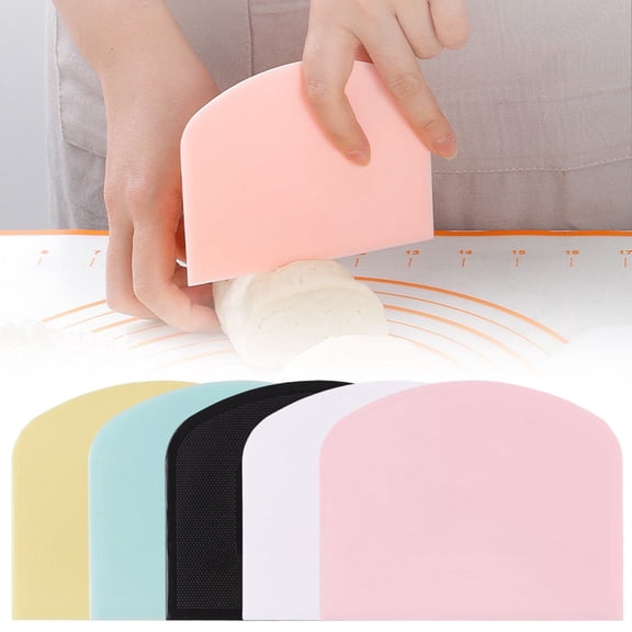 Plastic Dough Scraper Bench Scraper for Bread Dough, Flexible PE Bowl Scraper Tool for Sourdough Baking, Pastry Cake Fondant Dough Cutter Kitchen Baking Tool, 1 Pc