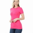 thumbnail image 2 of GT3008 Zenana Outfitters Short Sleeve T Shirt Basic Plain Solid Top Crew Neck Cotton/Spandex, 2 of 4