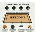thumbnail image 4 of A1HC 30" x 60" Picture Frame Welcome Coir and Rubber Door Mat, Heavy-Duty Outdoor Entrance Mat for Front Porch, Patio, or Entryway, 4 of 7