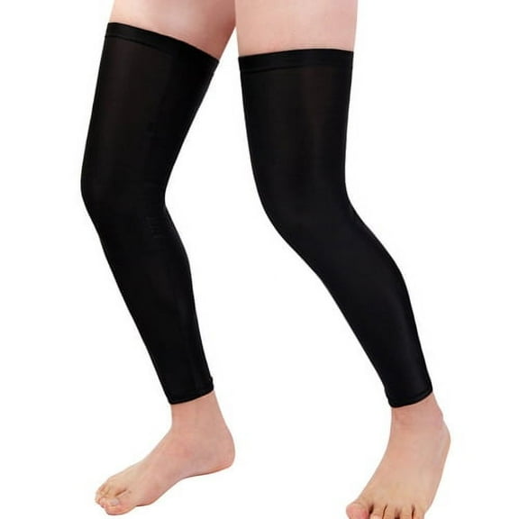 Zhaomeidaxi 1Pair Full Leg Sleeves Long Compression Leg Sleeve Knee Sleeves Protect Leg, for Man Women Basketball, Arthritis Cycling Sport Football