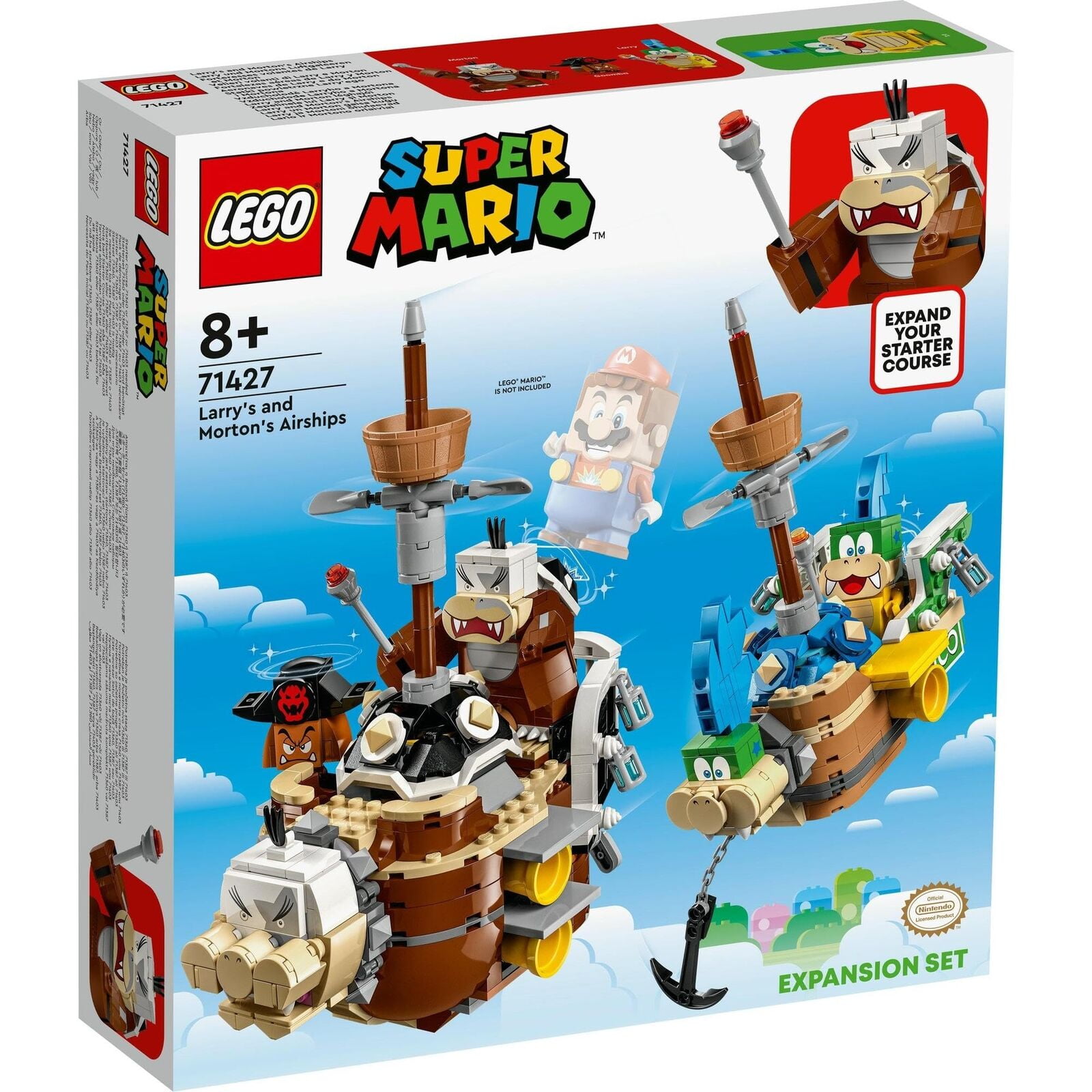 LEGO Super Mario Larry’s and Morton’s Airships Buildable Expansion Toy Set 71427