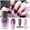 W08, variant on Color Changing Gel Nail Polish, Temperature Change Colors Thermal Ombre Salon Home Fall Winter Manicure UV Nails Varnish, Holographic Soak Off Nail Art Design for Women Girls (W05)