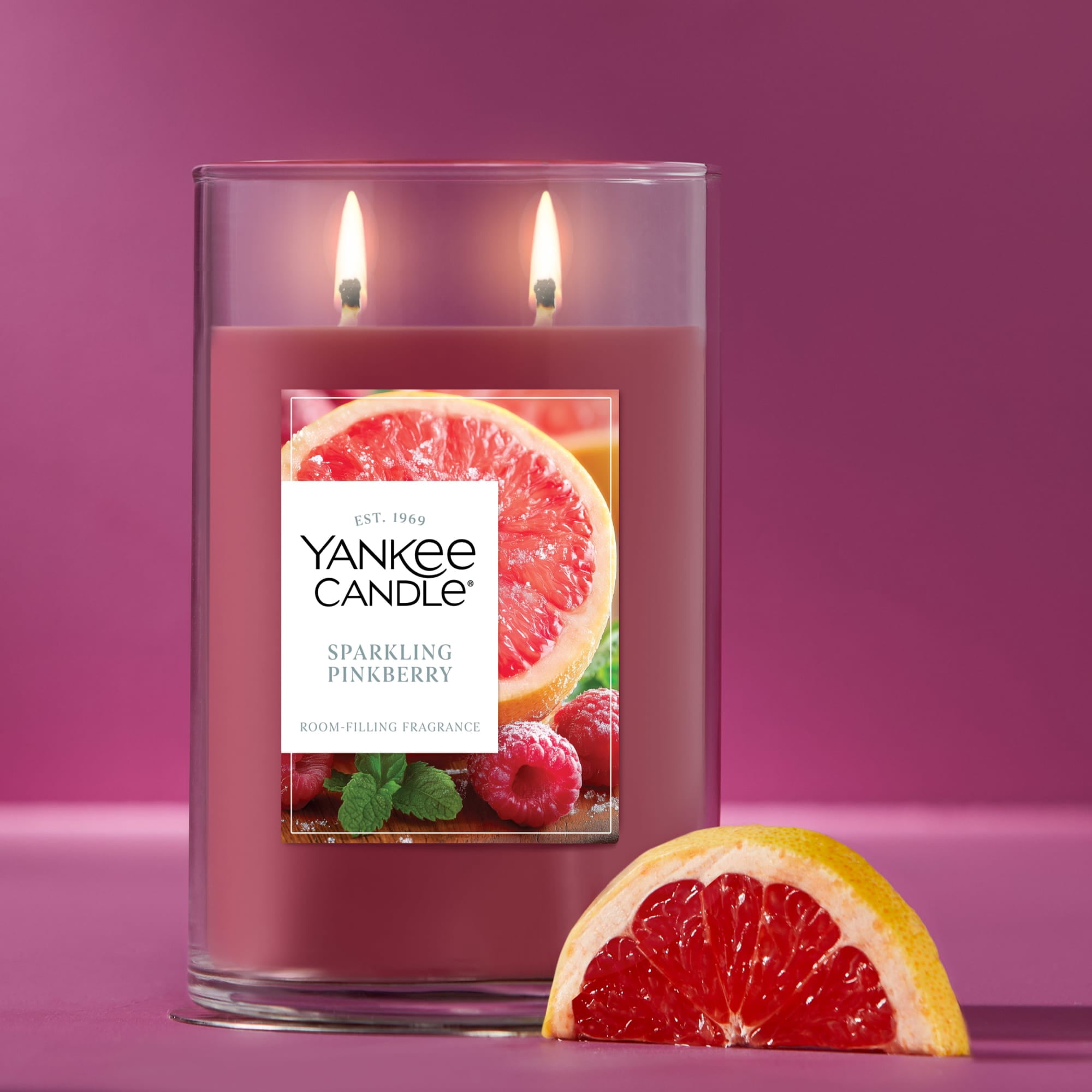 Yankee Candle Sparkling Pinkberry Large Tumbler Scented Candles, 20 oz