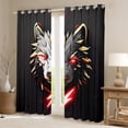 thumbnail image 2 of Homewish Wildlife Wolf Curtains Pack of 2 (42x84 Each) For Kids Children Teens,Woodland Animal Curtains Blackout,Abstract Lightning Bedroom Curtains,Luxury Bedroom Decor, 2 of 6