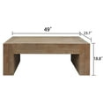 thumbnail image 5 of CoSoTower Rustic Wood Coffee Table, 49In Modern Farmhouse Rectangular Table for Living Room, 5 of 8