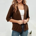 thumbnail image 5 of Kureaily Women's Lightweight Cardigan Elegant Sun Knit Sweater Soft Loose Fit Casual Cover Up Outerwear Stretchy Sleeve Button Down Cardigan, 5 of 5