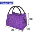 thumbnail image 2 of Easygdp Glitter Purple Bolsa de Almuerzo Insulada Reutilizable, Bolsa de Mano y Bandolera para Oficina, Trabajo, Viajes, 2 of 6