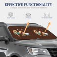 thumbnail image 4 of Haiem Rooster And Chicken Car Windshield Sun Shade (2 Pieces) Foldable Windshield Sun Shade Car Accessories for Truck SUV Pickup-Medium, 4 of 7