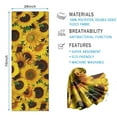 thumbnail image 2 of Green Leaf Sunflower Pattern Hot Yoga Mat Towel Non Slip for Hot Yoga - Quick-Drying Yoga Mat Cover with 4 Corner Pockets with Travel Bag - Hot Yoga Towel Non Slip 74"x26", 2 of 6