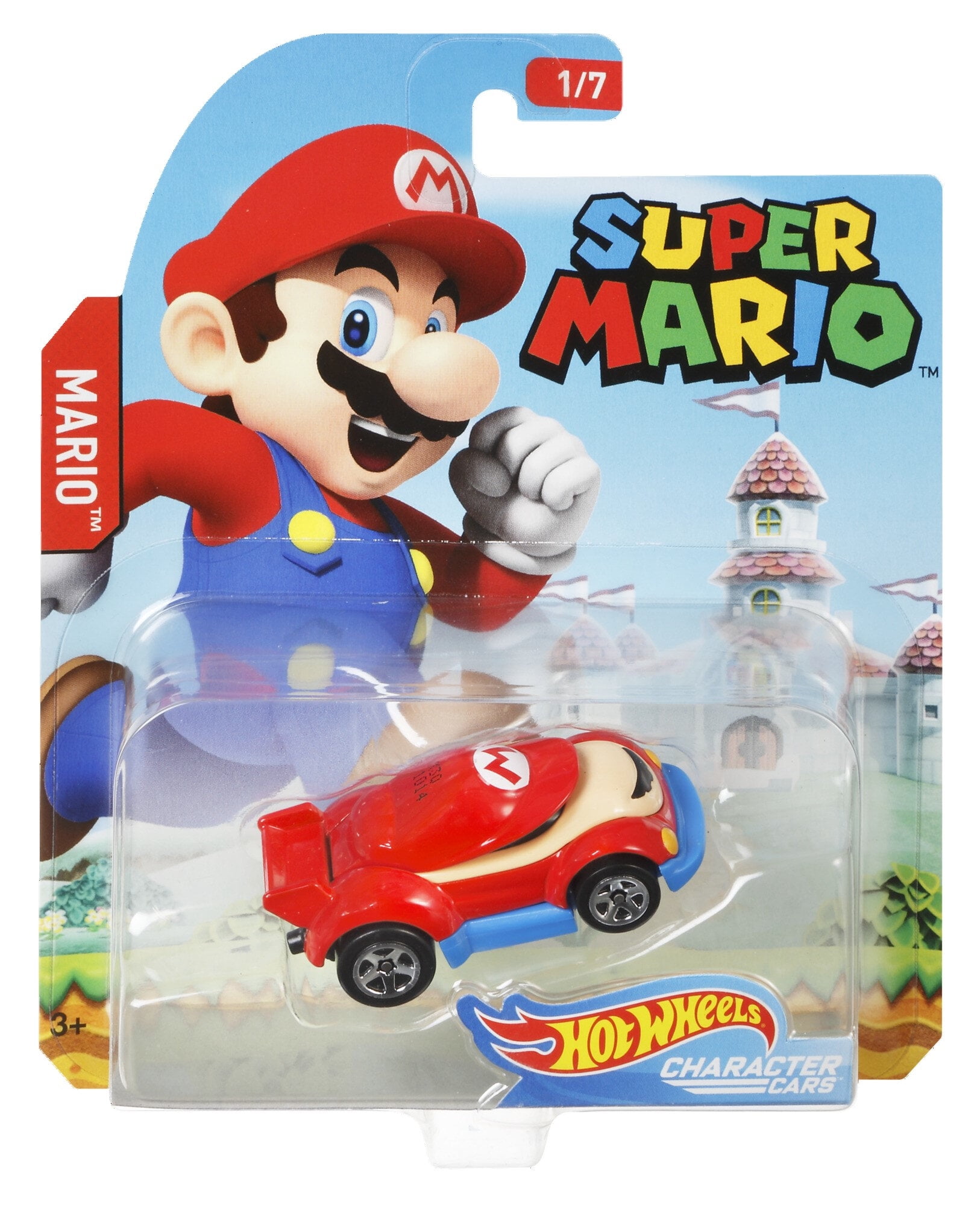 Hot Wheels, Mario Brothers Mario Kart Toy, Character Cars, 1:64