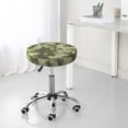 thumbnail image 5 of green Camouflage pattern Round Bar Stool Seat Covers, Elastic Round Chair Cover Stool Seat Slipcover Bar Stool Cushions Round Pad for 12-14 inch, 5 of 5
