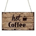 thumbnail image 2 of YAOMOBB Hanging Plaque Exquisite Front Door Sign Lanyard Design Coffee Bar Hanging Plaque with Smooth Edges 1 Piece, 2 of 6