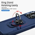 thumbnail image 2 of ELEHOLD Case for iPhone 16 Pro, Heavy Duty Shockproof Full Body Case with Built in Metal Ring Holder Kickstand + Screen Protector,E, 2 of 10