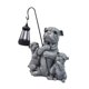 thumbnail image 5 of Estatua de resina con luz solar de perro de jardín creativo para decoración de exteriores en el patio. Estilo B, 5 of 9