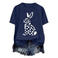 thumbnail image 3 of Tops de Cuello Alto para las Mujeres Amante Impreso Camiseta Cuello Redondo Manga Corta, Poliéster Spandex, 3 of 7