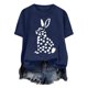 thumbnail image 3 of Tops de Cuello Alto para las Mujeres Amante Impreso Camiseta Cuello Redondo Manga Corta, Poliéster Spandex, 3 of 7