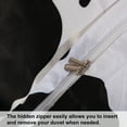 thumbnail image 4 of Ntbay 2-Pieces Microfiber Ultra Soft Cow Print Duvet Cover Set with Zipper Closure and Corner Ties, Black and White, Twin, 4 of 5