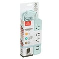 thumbnail image 5 of Globe Electric 1625 Watt Designer Series 6-ft 3-Outlet Mint USB Surge Protector Power Strip, 5 of 9