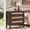 Walnut, variant on LELELINKY 31.5" Wide Rattan Boho Nightstand, 3-Drawer Bedside Table with Storage, Tall Chest of Drawers for Bedroom, Living Room, Grey White
