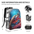 thumbnail image 4 of Sikiie Colorful Ocean Sea Turtle Clear Backpack, Transparent Bookbag for School for Women Men, Capacity Clear Bag for College, Travel, 4 of 7