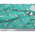 thumbnail image 2 of Soimoi Green Cotton Duck Fabric Crabs Ocean Print Fabric by Yard 42 Inch Wide, 2 of 3