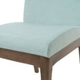thumbnail image 4 of Mid-Century Modern Style Mint Walnut Finish Dining Room Chairs Set of 2 , Wood Frame Armless Design | All Season Pretty Cocoa Shade, Durable and Sturdy, 4 of 6