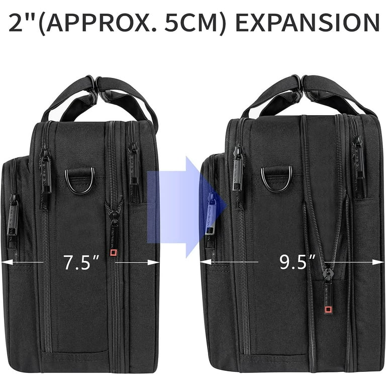 EMPSIGN Rolling Briefcase Laptop Bag,17.3 Computer bag with wheels, Water  Repellent Travel Roller Underseat Bag with RFID Blocking Pocket,Rolling
