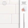 thumbnail image 5 of Smart Tiles Peel and Stick Backsplash, 5 Adhesive Tiles, Metro White, 11.55"x8.38", 5 of 5