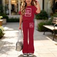 thumbnail image 4 of LvhaoGJOB Little Kids Girls T-Shirt and Shorts Outfit Set, Red - graphic print, custom print, 4 of 7