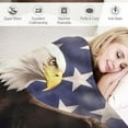 thumbnail image 3 of ONETECH  American Eagle Flag Blanket, Flannel Eagle Blanket Soft Cozy Plush Blanket Gifts for Adults and Kids Plush Warm Throw Blanket for Bedroom Living Room Sofa Couch, 3 of 6
