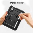thumbnail image 6 of Decase for iPad Mini 7 Case 2024 (A17 Pro) Case,Rugged Durable Shockproof Tablet Cover with 360° Rotating Hand Strap Foldable Hidden Stand,for iPad Mini 7th/6th Generation Case (2024/2021),Black, 6 of 9