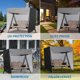 thumbnail image 5 of Funda de asiento columpio de 3 plazas impermeable a prueba de viento Anti-UV asiento colgante de jardín Genérico Cubierta de asiento, 5 of 7