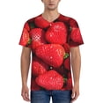 thumbnail image 4 of Haiem Hip Hop Hipster Baseball Jersey Button Down Shirts Sports Uniforms Men Women Jersey(Strawberry Red,Medium), 4 of 9