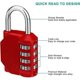 thumbnail image 3 of (Red) Outdoor Code Lock, Code Lock for Locker, 4 Digit Lock for Gym, Locker Room, College, School Cabinet, 3 of 5