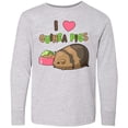 thumbnail image 3 of Inktastic I Love Guinea Pigs Long Sleeve Youth T-Shirt, 3 of 5