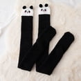 thumbnail image 4 of Fgnfyis Women's Winter Warm Fuzzy Socks for Women Over Knee Cartoon Thigh High Home Long Leggings Socks Black, 4 of 8