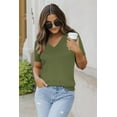 thumbnail image 6 of Arach&Cloz Women's Wool Blend Summer Fall Tops Lightweight Business Casual Blouses, 6 of 6