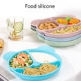 thumbnail image 5 of Plato llano de silicona para niños, complementos alimenticios para bebés separados, 5 of 5