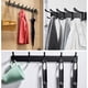 thumbnail image 5 of Attrack de aluminio, ganchos dobles móviles, toallero de montaje en pared resistente, percha de metal para dormitorio, baño, cocina, entrada, pasillo, hotel, 5 of 5